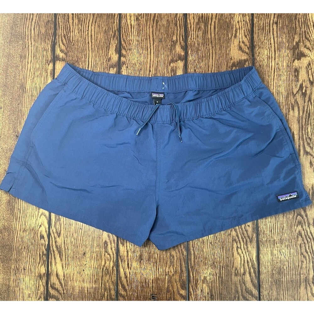 Patagonia Barely Baggies Shorts Womens XL Blue 2.5in Nylon Unlined Hiking